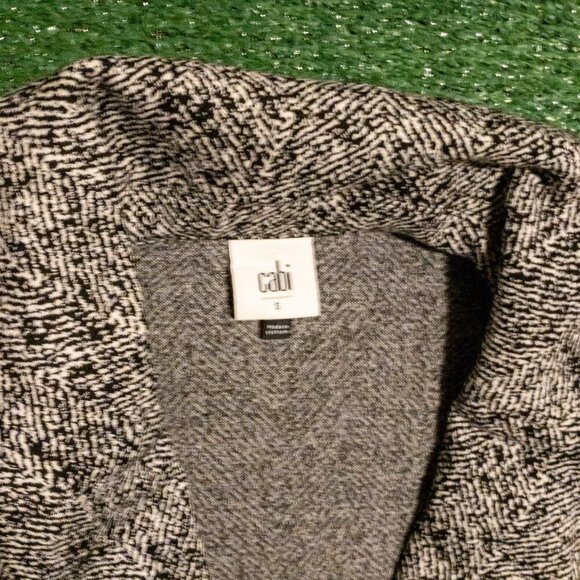 CABI AGENT BLACK HERRINGBONE BLAZER GRAY JACKET WOMENS LONG SLEEVE SIZE SMALL - Picture 2 of 8